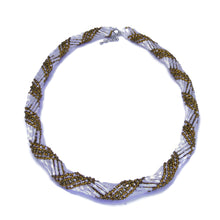 Load image into Gallery viewer, Perle and Caramel Russian Spiral Necklace