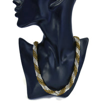 Load image into Gallery viewer, Perle and Caramel Russian Spiral Necklace