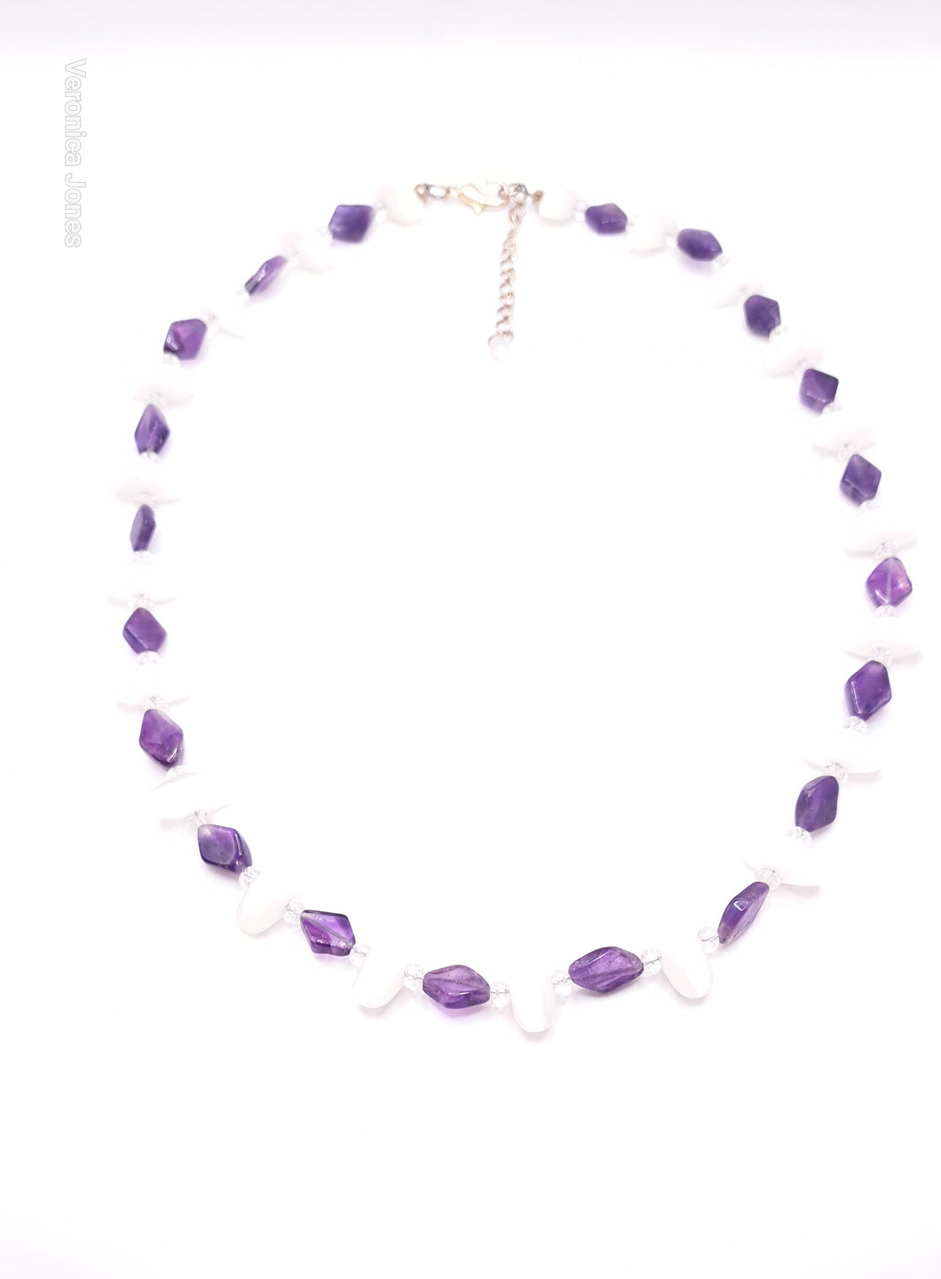 Amethyst and Cats eye Necklace