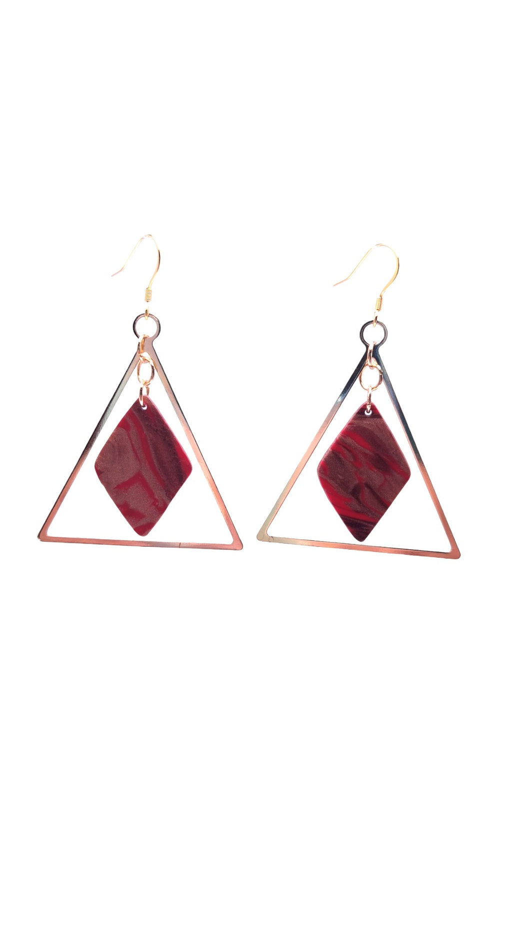 Triangle and Diamond Shape Earrings