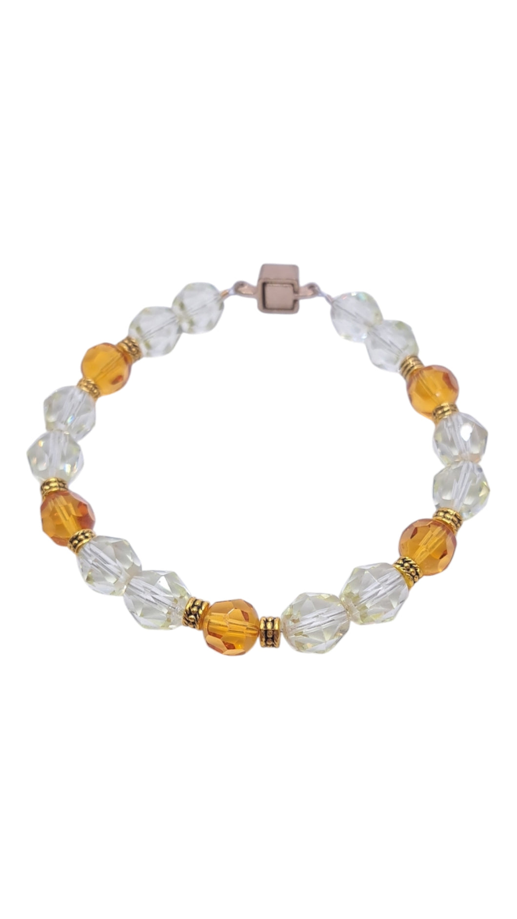 Vintage Amber and Pale Yellow Bracelet