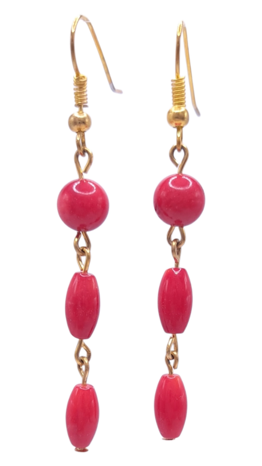 Red Coral Earrings