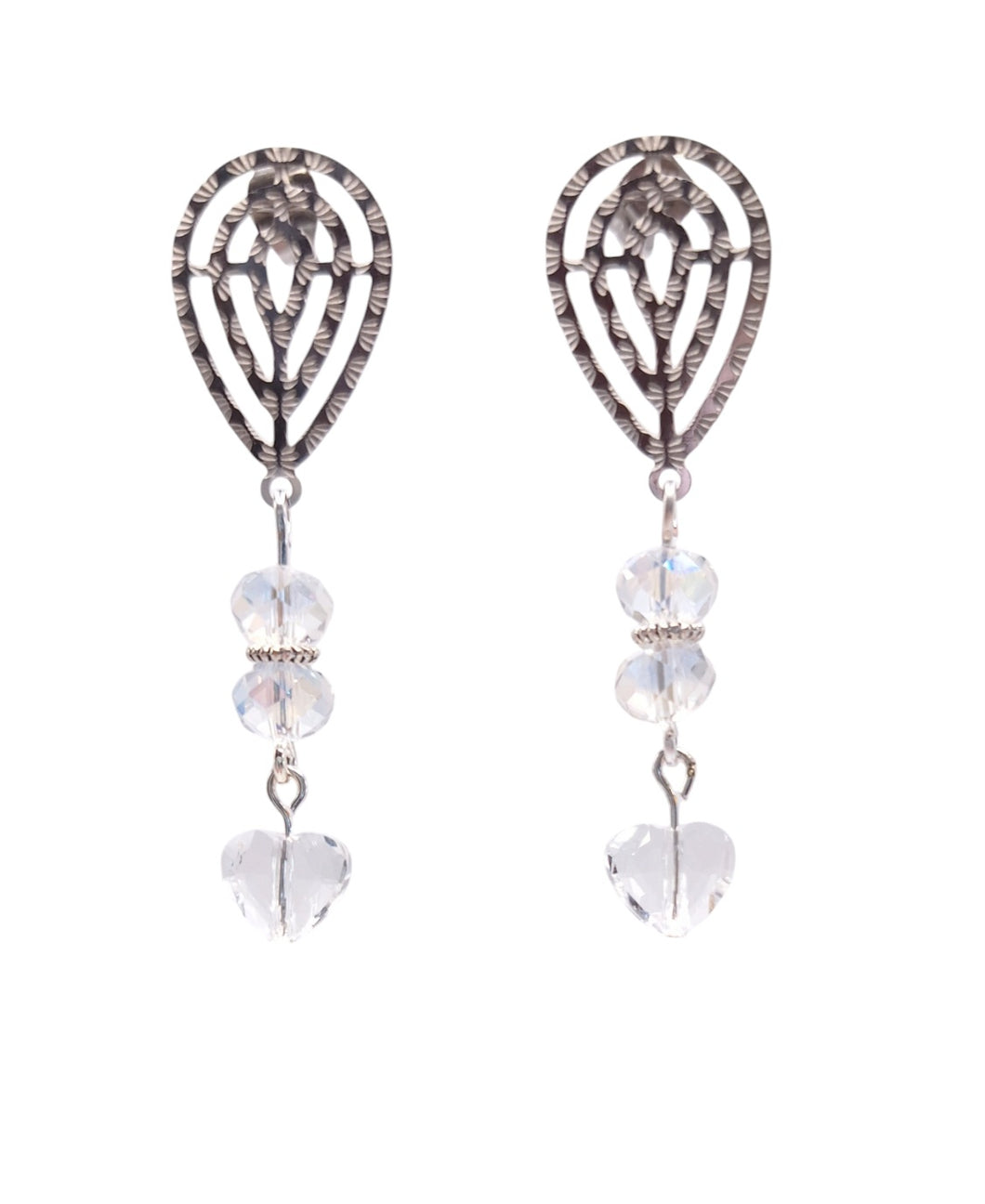 Crystal Heart Earrings