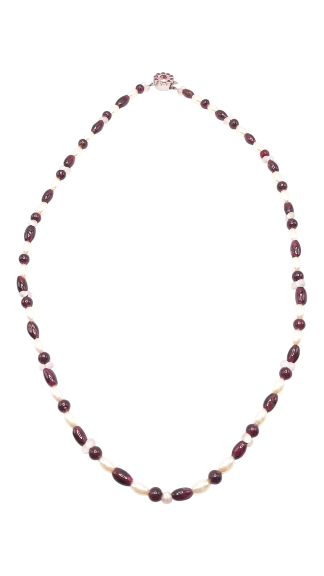 Garnets and Pearls Necklace