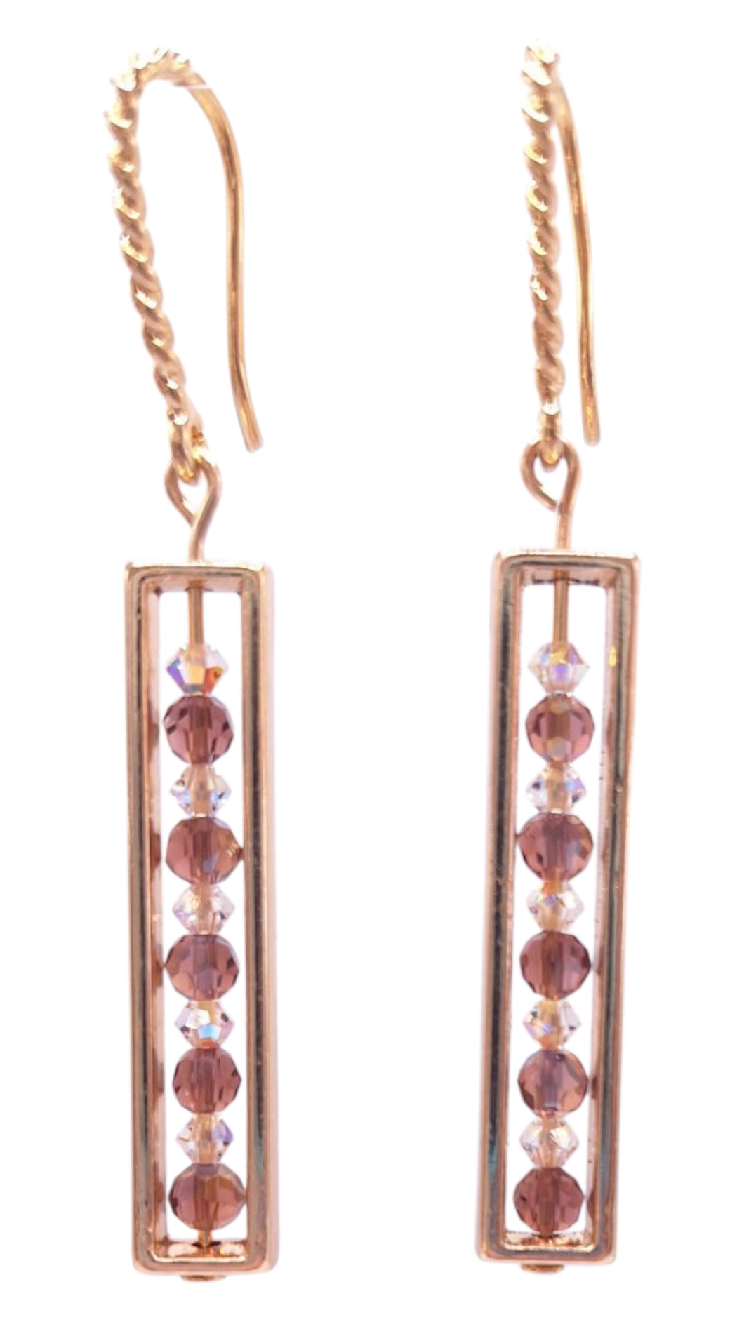 Crystal Rectangle Earrings