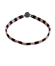 Load image into Gallery viewer, Pink and Black Tila Beads Stackable Bracelet. Handmade beaded jewelry by Veronica of River Jewels
