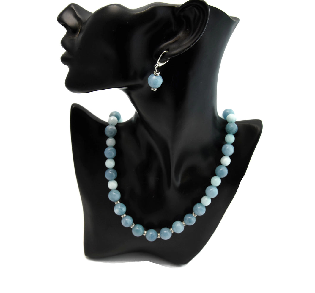 Cool Blue Chalcedony Necklace