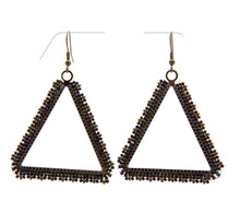 Load image into Gallery viewer, Triangular Beaded Earrings
