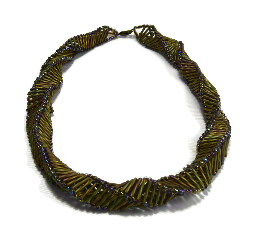 Multi-tone Russian Spiral Necklace