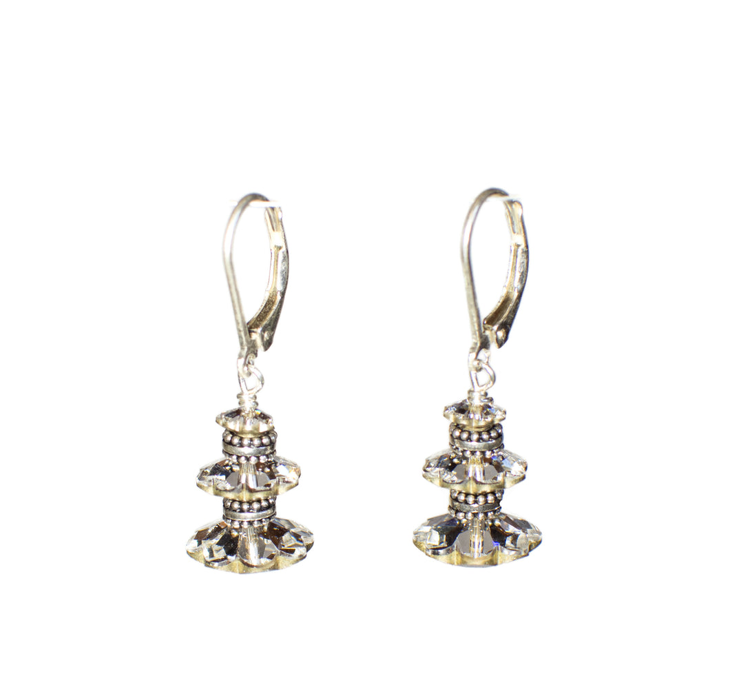 Silver and Swarovski Earrings